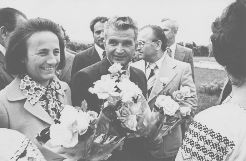 The Romanian dictator Nicolae Ceausescu and his wife 