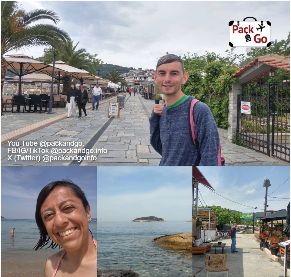 4 grids collage with views of Nea Iraklitsa, Greece